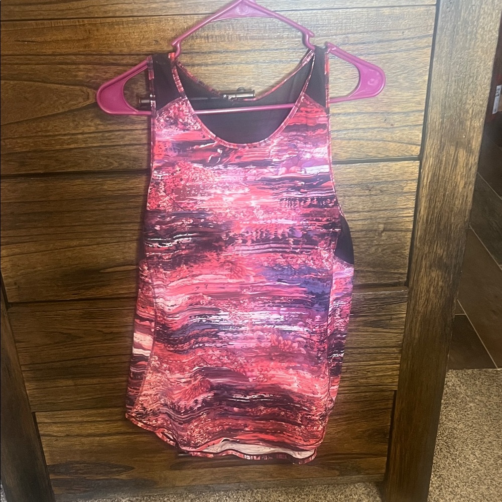lululemon athletica Pink and Black Tank Top